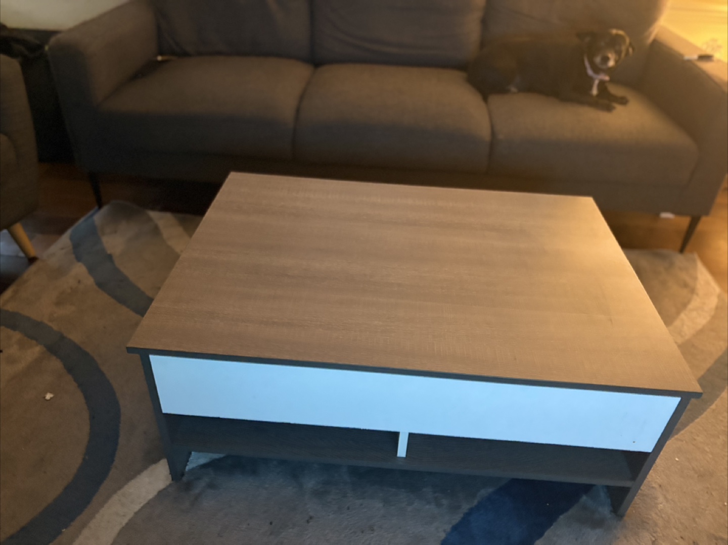 Lift Top Coffee Table - Grey & White - photo 2