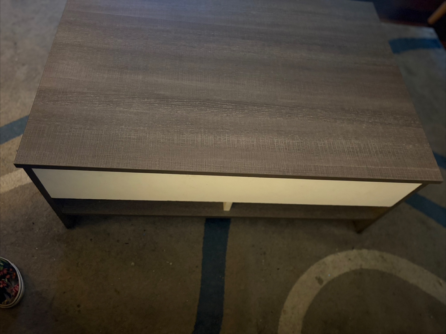 Lift Top Coffee Table - Grey & White