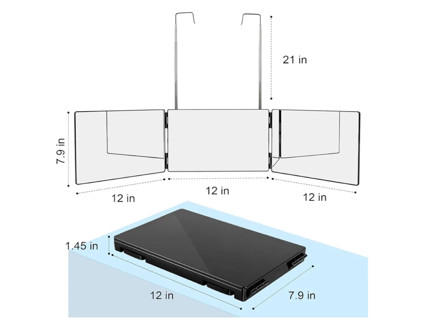 🥕3-Way Mirror for Self Hair Cutting image indicator(4)