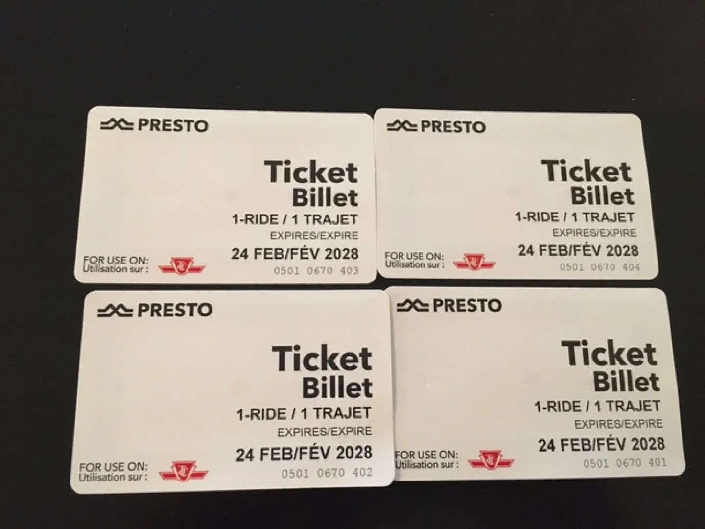 Presto Ticket - 1 Ride - Exp. Feb 24, 2028 thumbnail