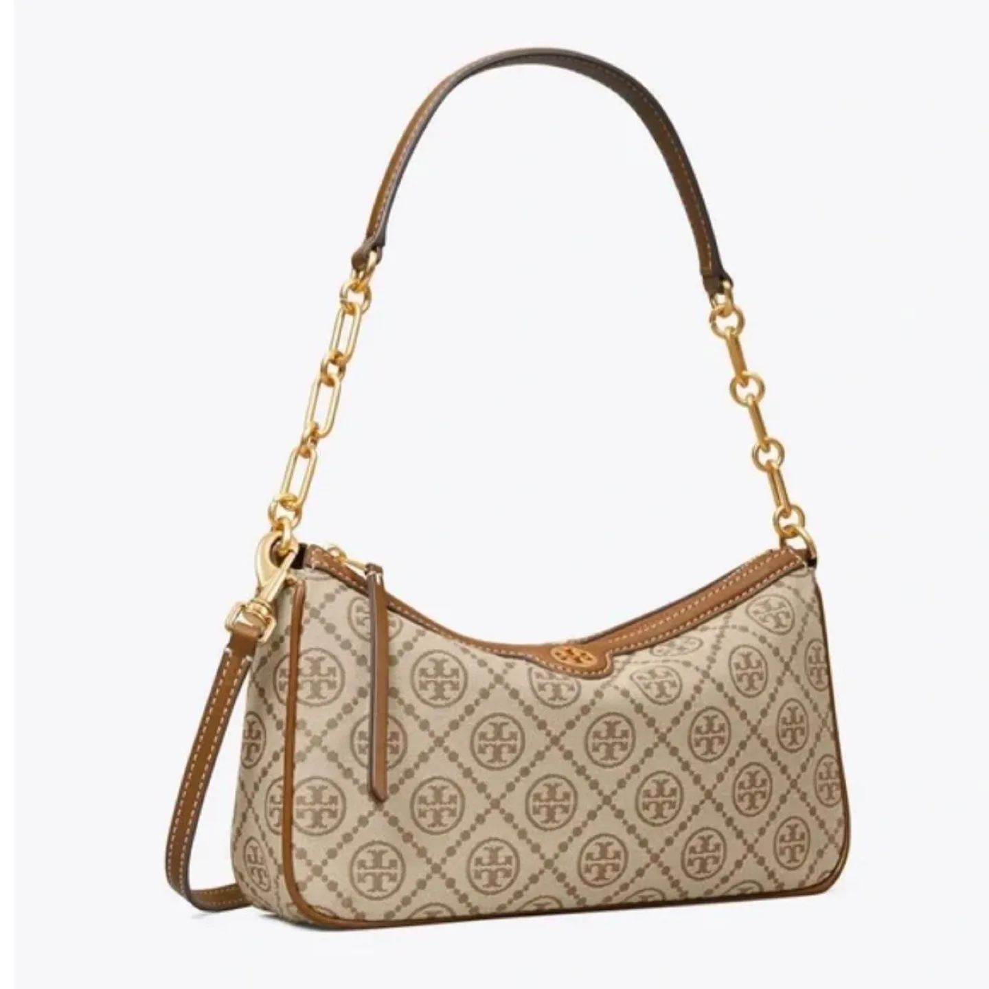 Tory Burch Monogram Jacquard Mini Hobo Bag thumbnail