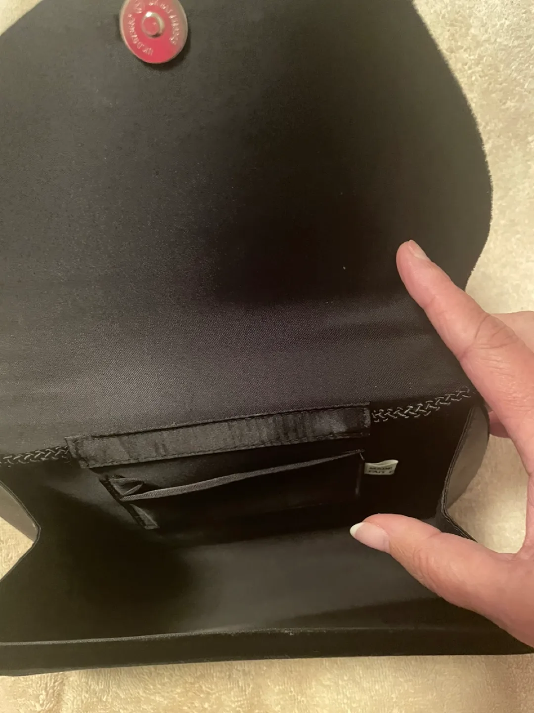 Black Velvet Evening Clutch Purse image indicator(3)