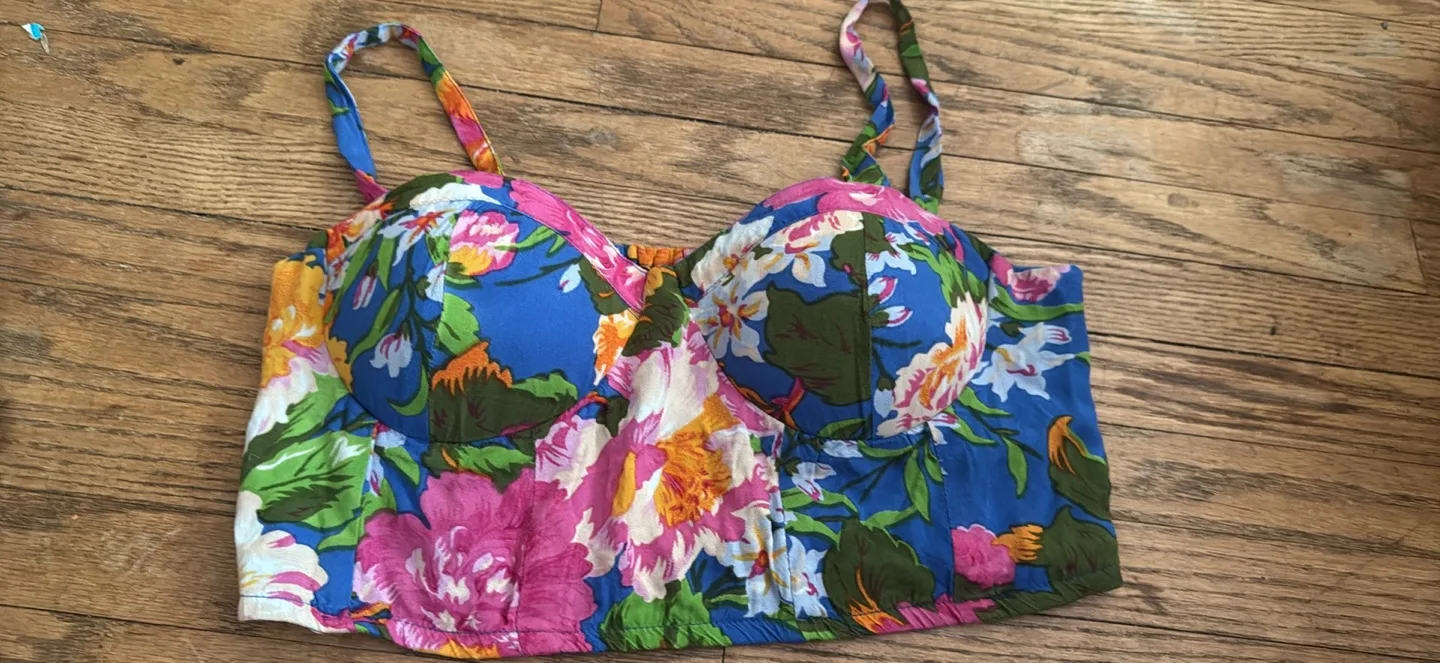 Floral Corset Top medium thumbnail