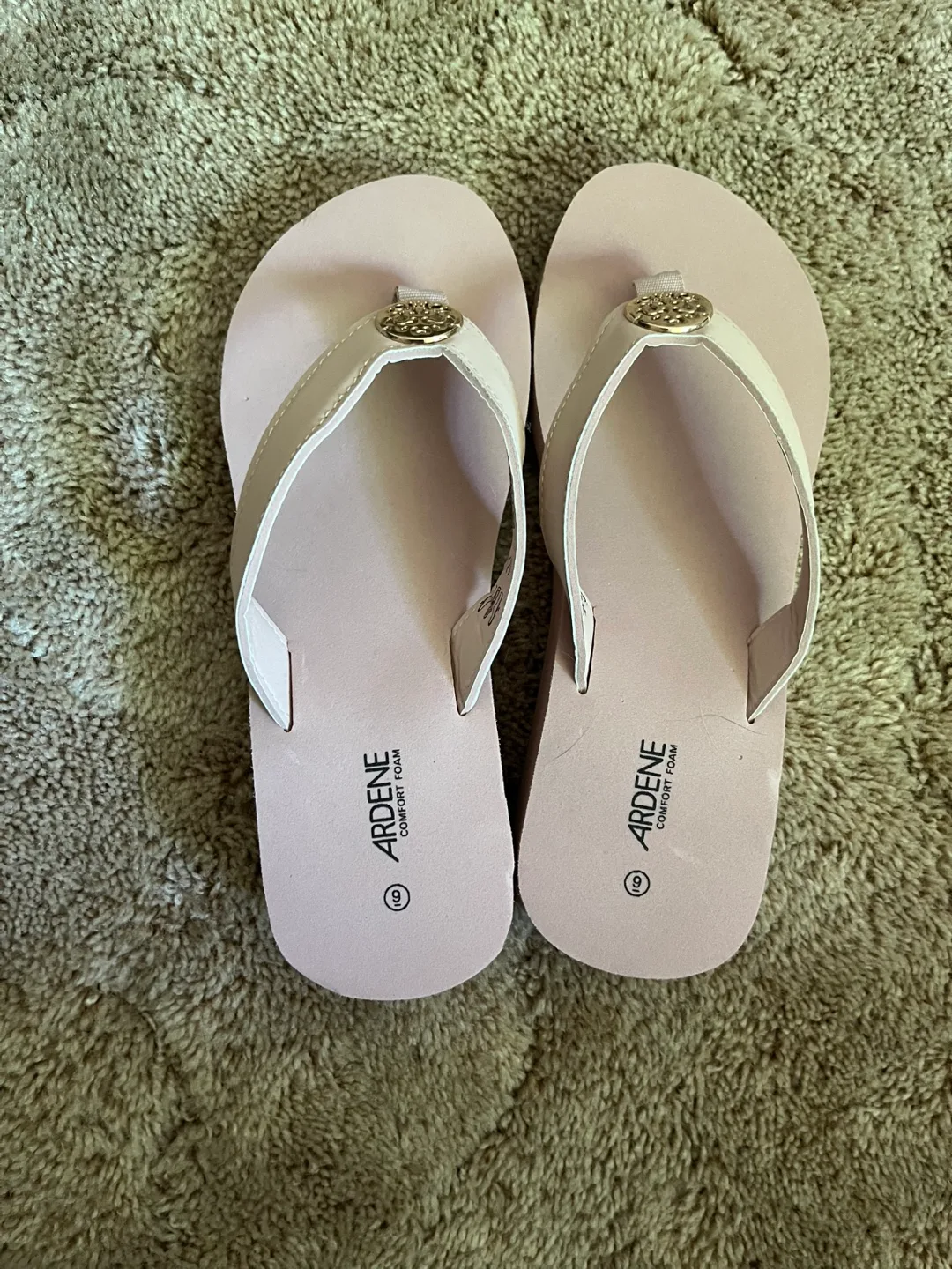 Ardene Pink Flip Flops - Size 9 thumbnail