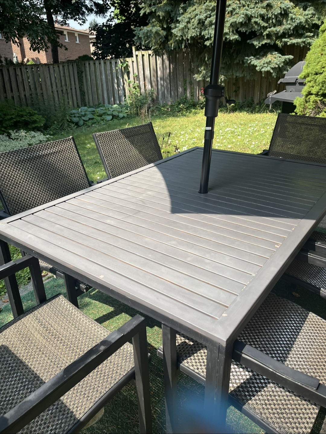 GlucksteinHome Patio Dining Set with Umbrella - photo 5