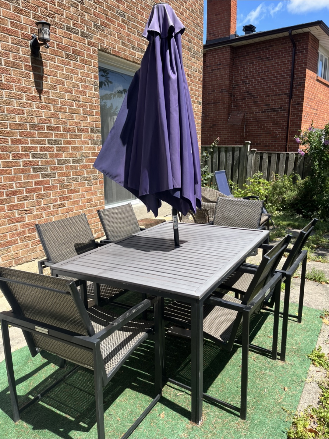 GlucksteinHome Patio Dining Set with Umbrella - photo 2