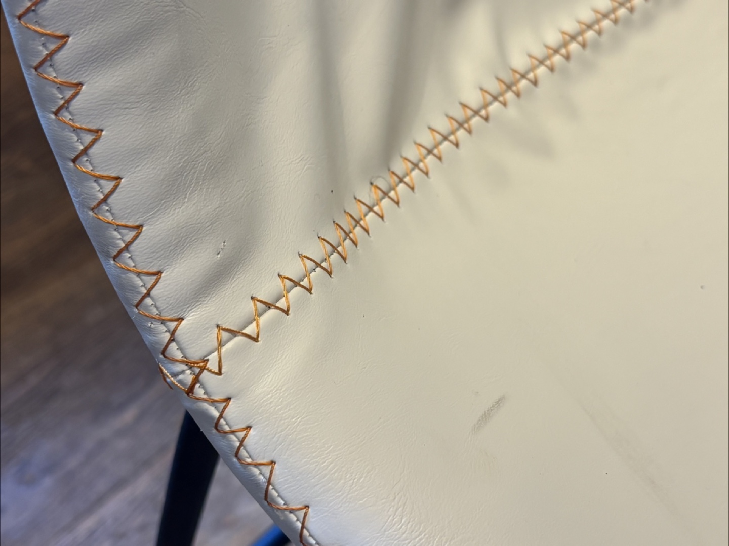 White Faux Leather Bar Stools - photo 3