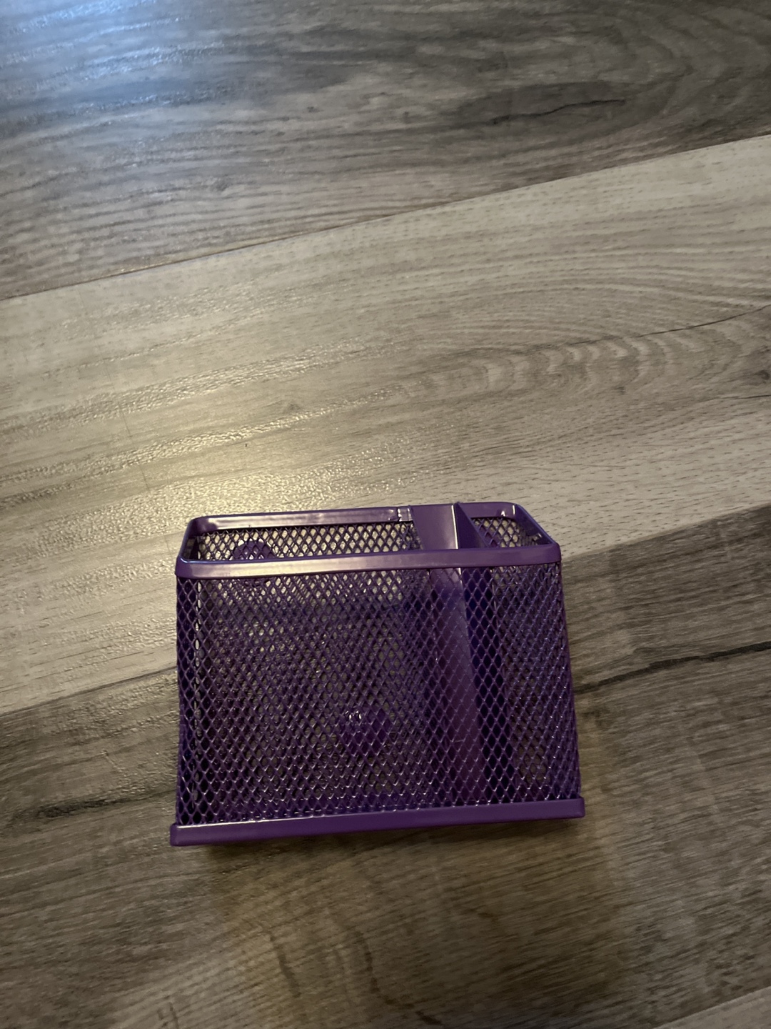 Purple Metal Desk Organizer