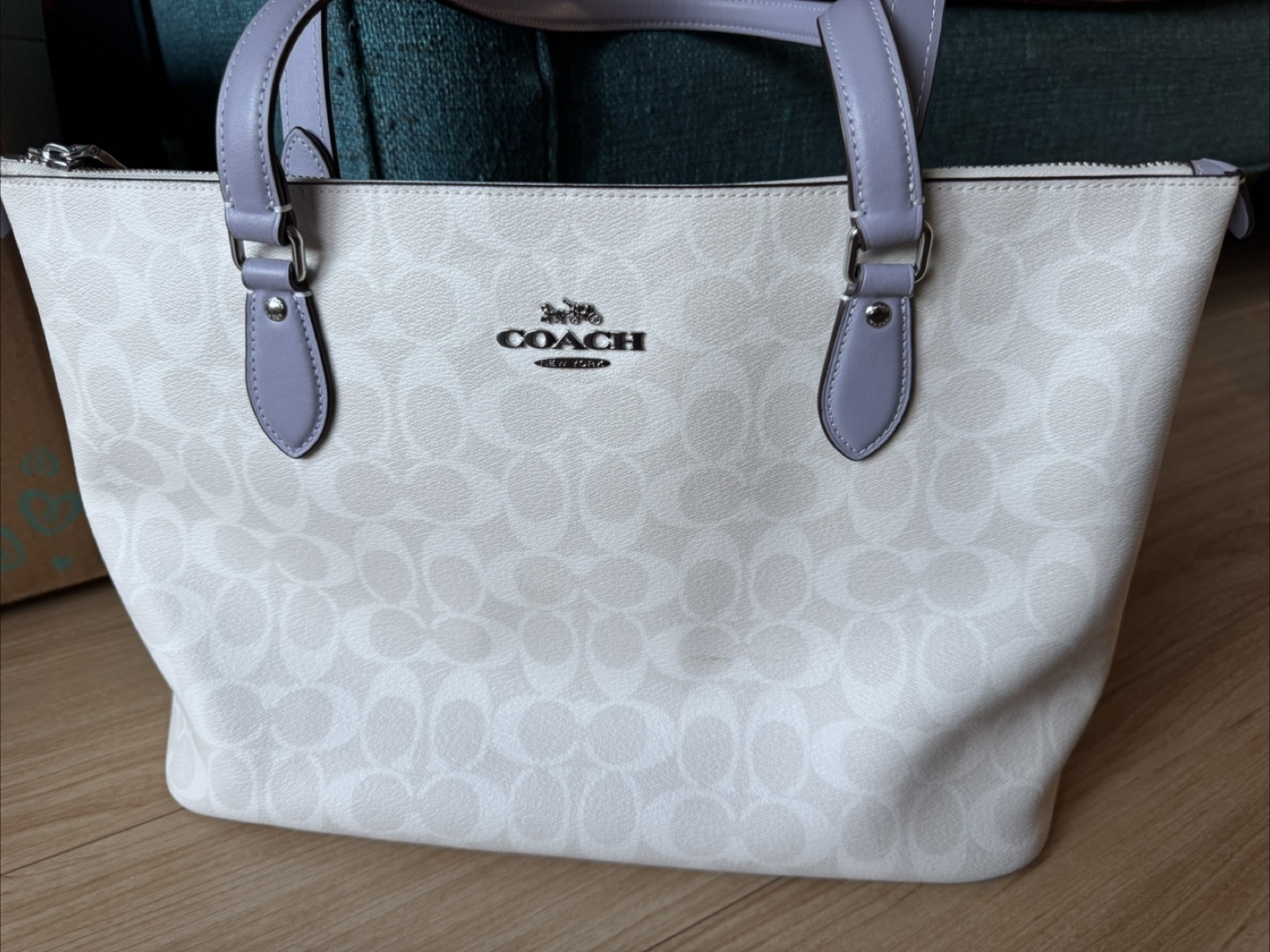 Coach Tote Bag - White and Lilac
