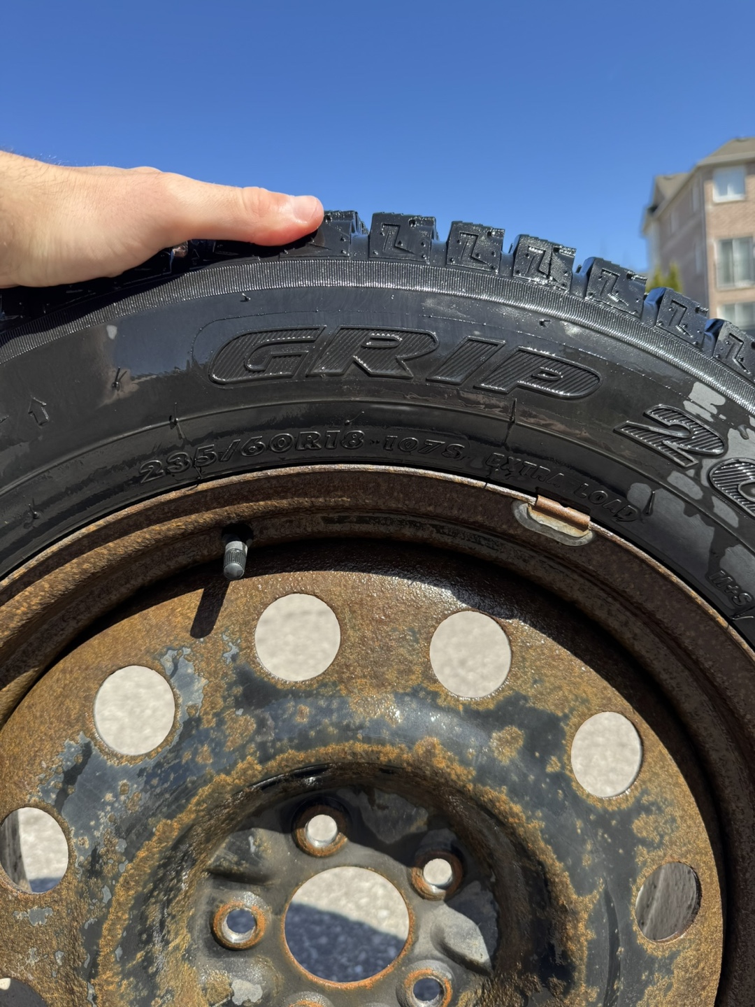 Grip 235/60R16 Winter Tire on Steel Rim - photo 3