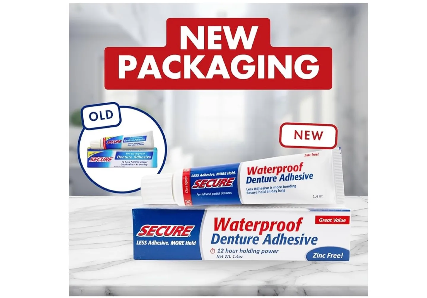 Secure Waterproof Denture Adhesive - New thumbnail