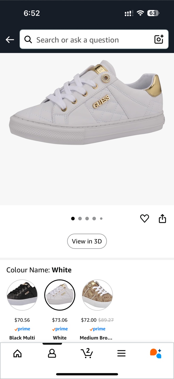 Guess Lowen White Sneakers - Size 8.5 - photo 4