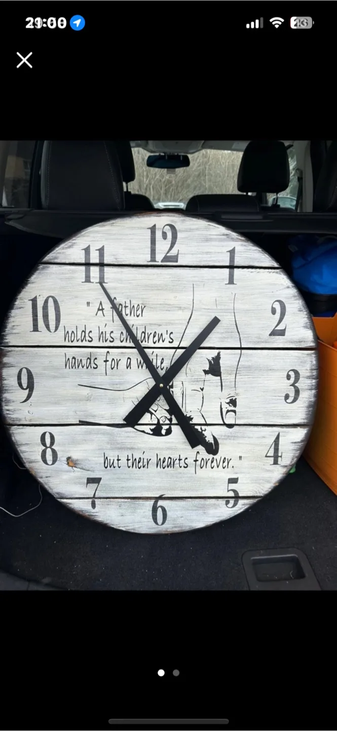 Handmade Wooden Wall Clock thumbnail