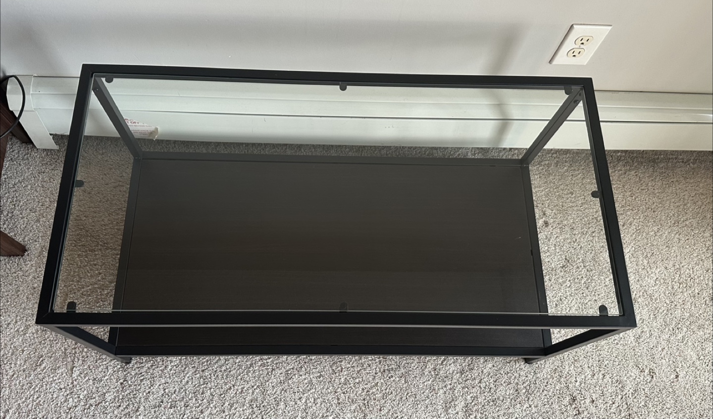 Black Coffee Table with Glass Top - photo 5