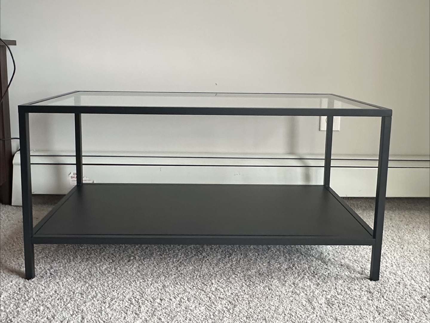 Black Coffee Table with Glass Top - photo 3