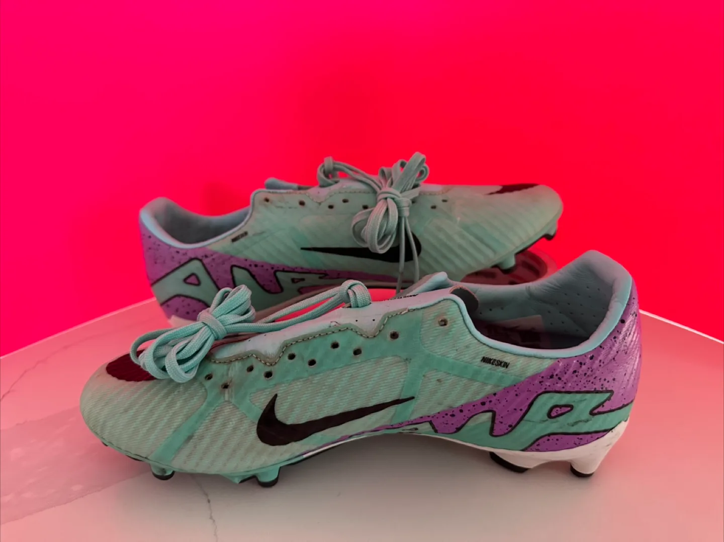 Nike Mercurial Soccer Cleats - Turquoise & Purple thumbnail
