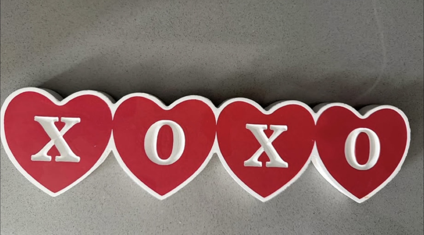 XOXO Heart Decoration