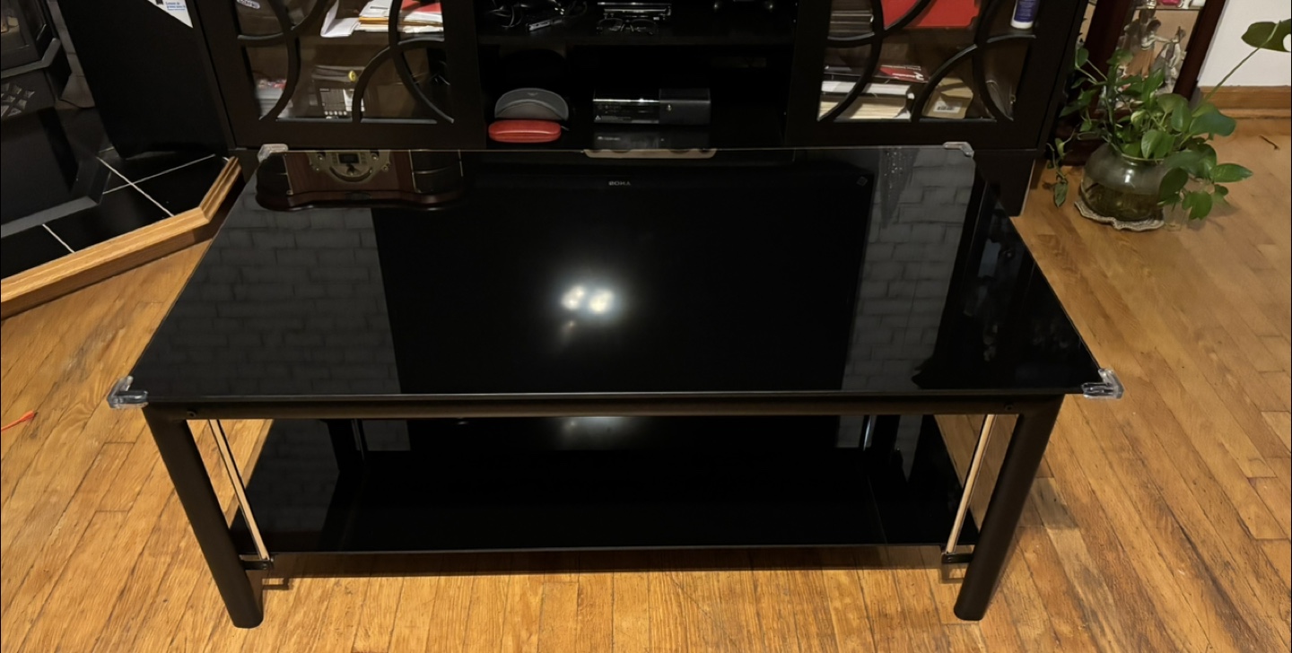 Black Glass Coffee Table - photo 4