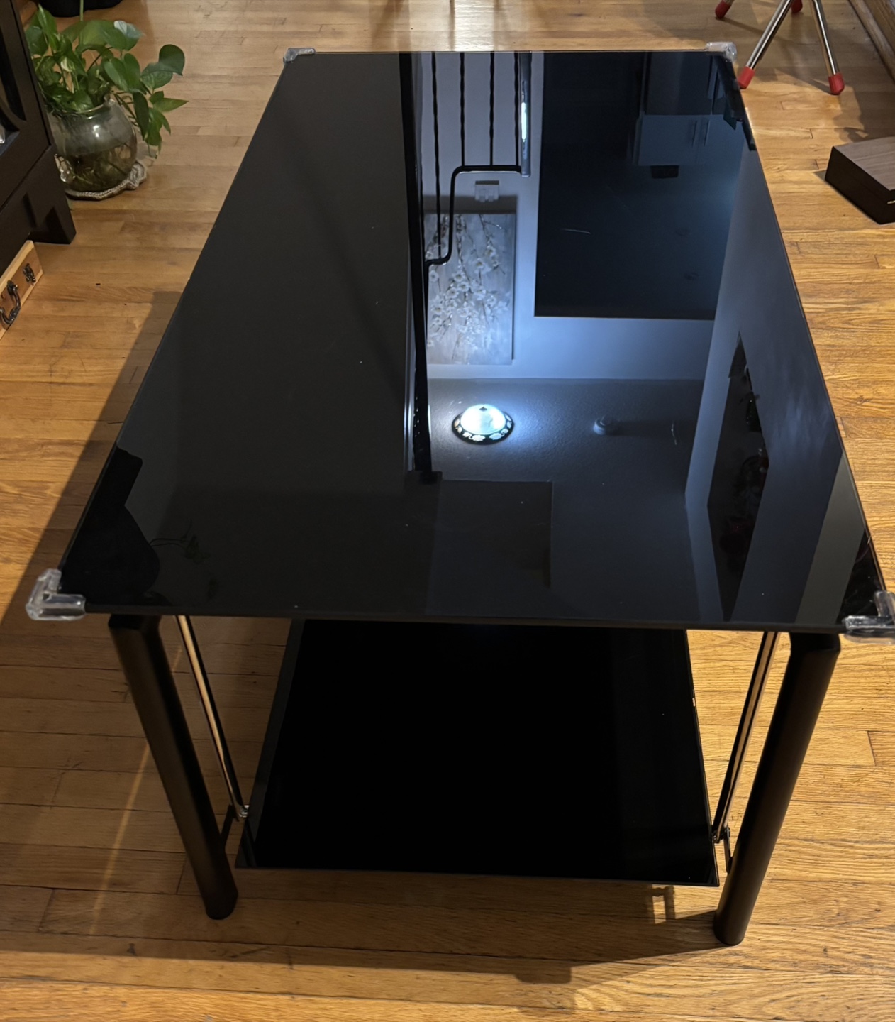 Black Glass Coffee Table - photo 3
