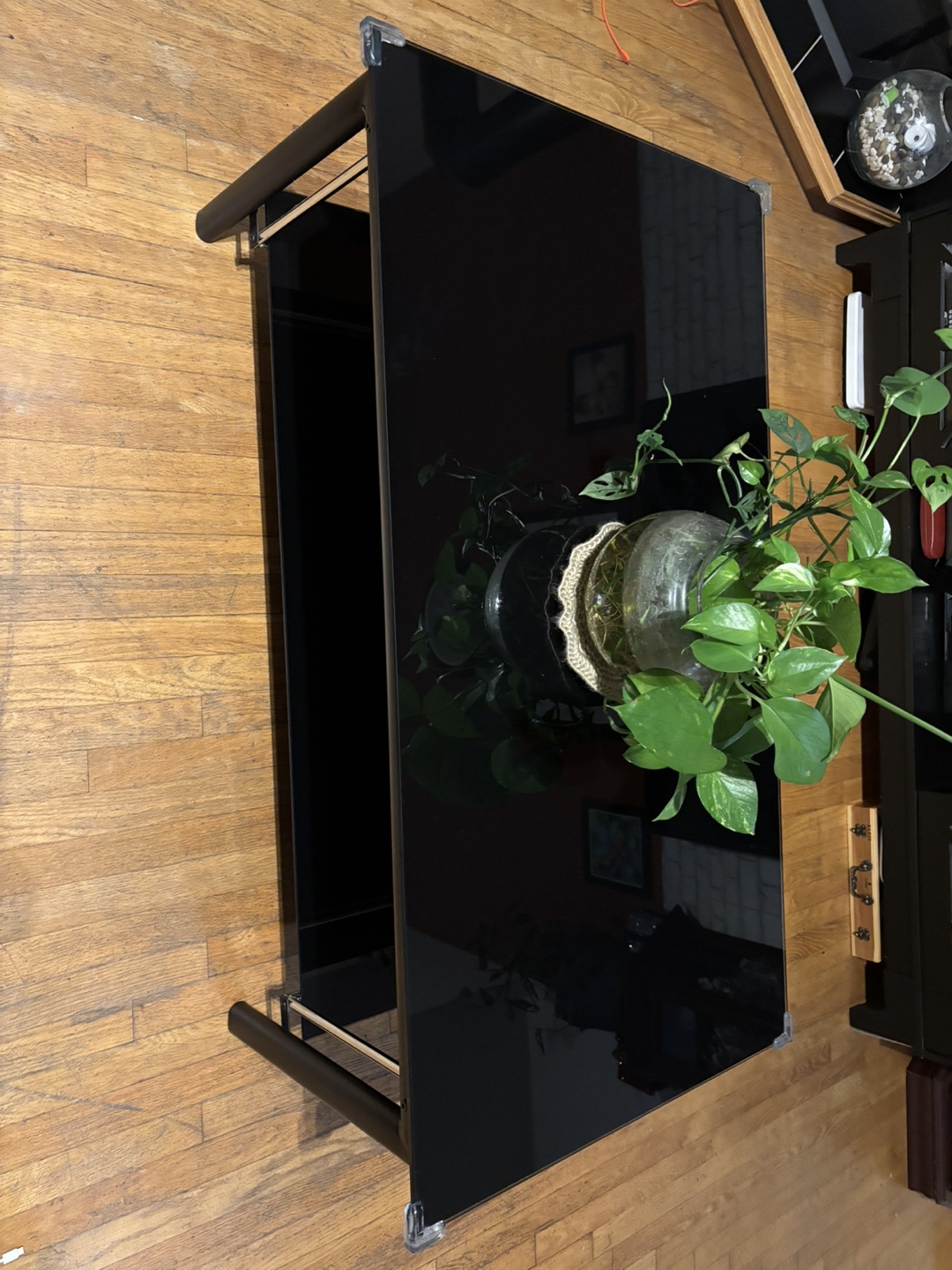 Black Glass Coffee Table - photo 2