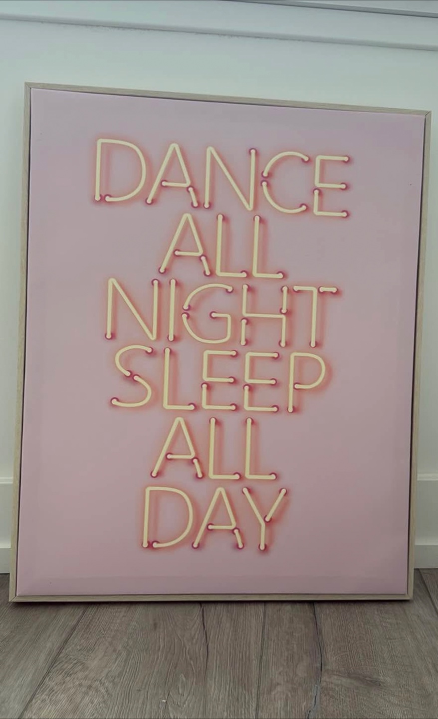 Dance All Night Sleep All Day Framed Print