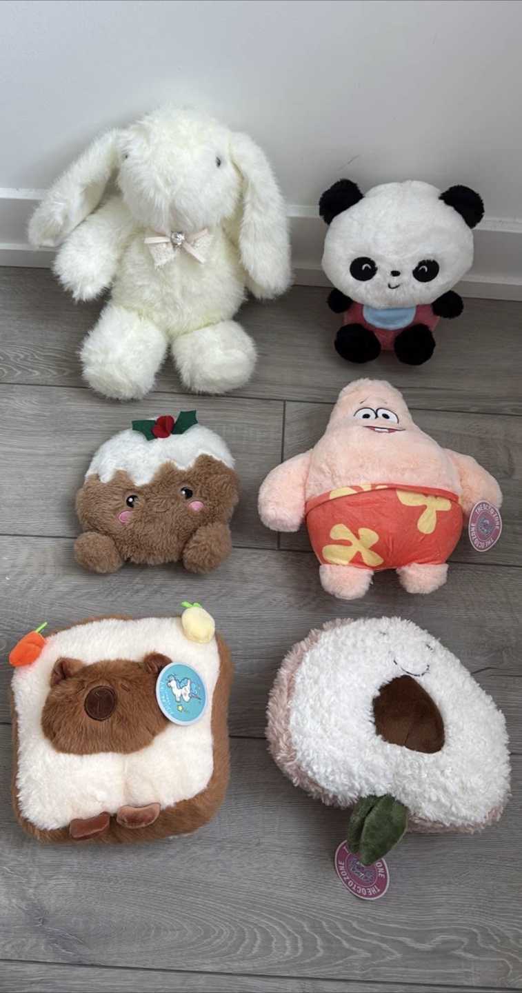 Assorted Plush Toys - Bunny, Panda, & More!