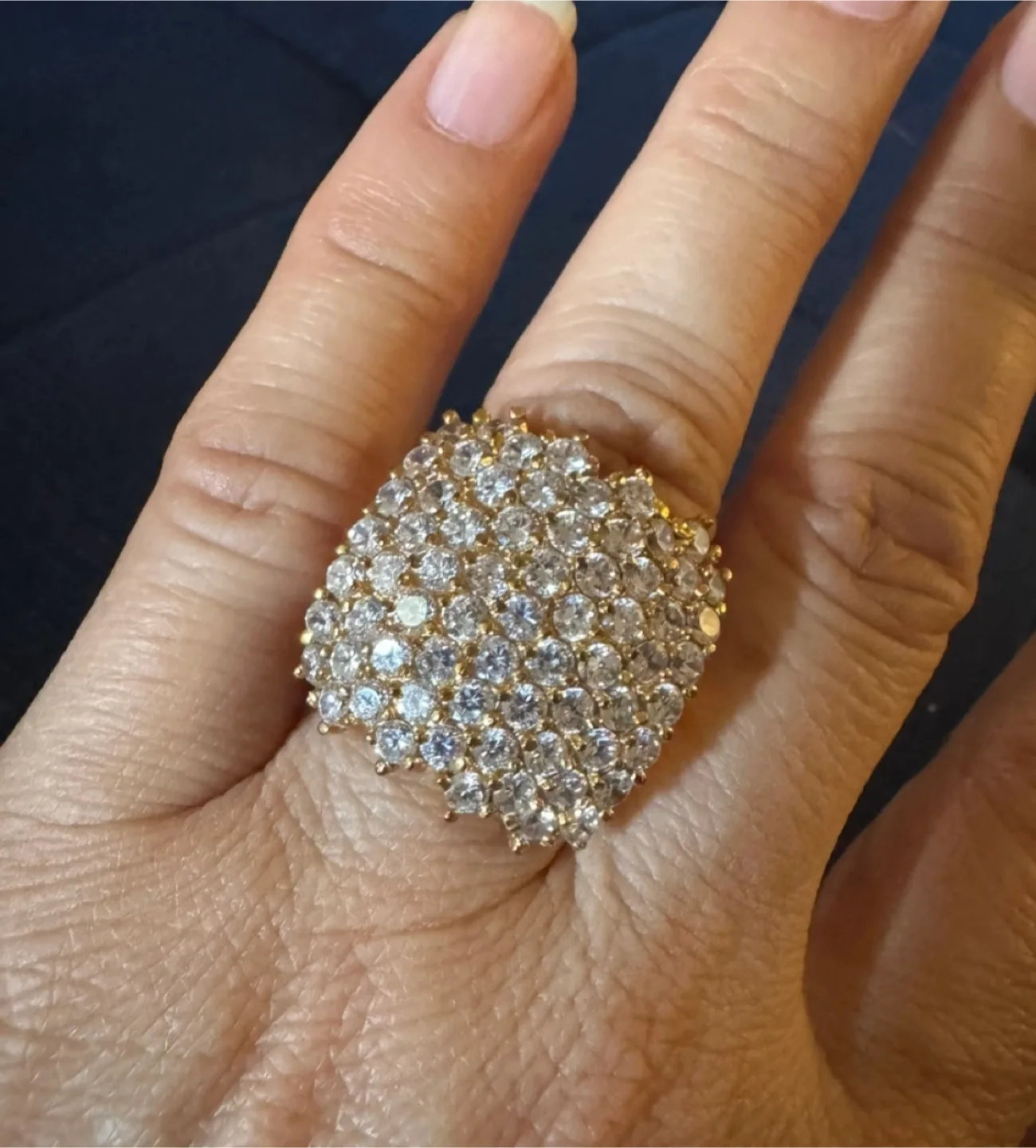 🇨🇦🍁Gold Ring with Cubic Zirconia thumbnail