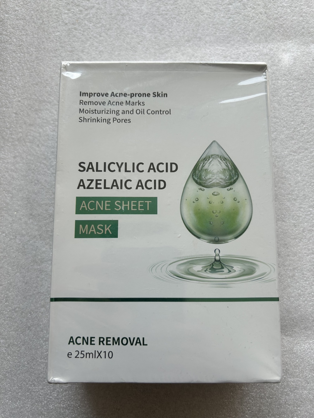 NEW Pack of 10 Koral 25ml Acne Removal Salicylic Acid Face Masks