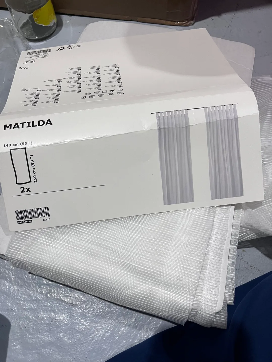 IKEA Matilda Sheer Curtains -55"x98" thumbnail
