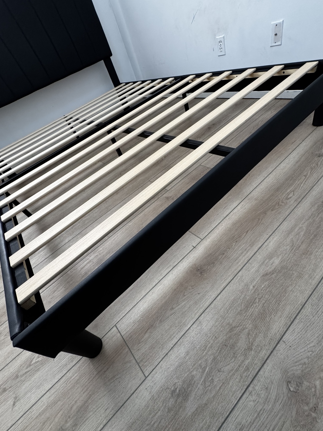 Queen Black PU Platform Bed - photo 5
