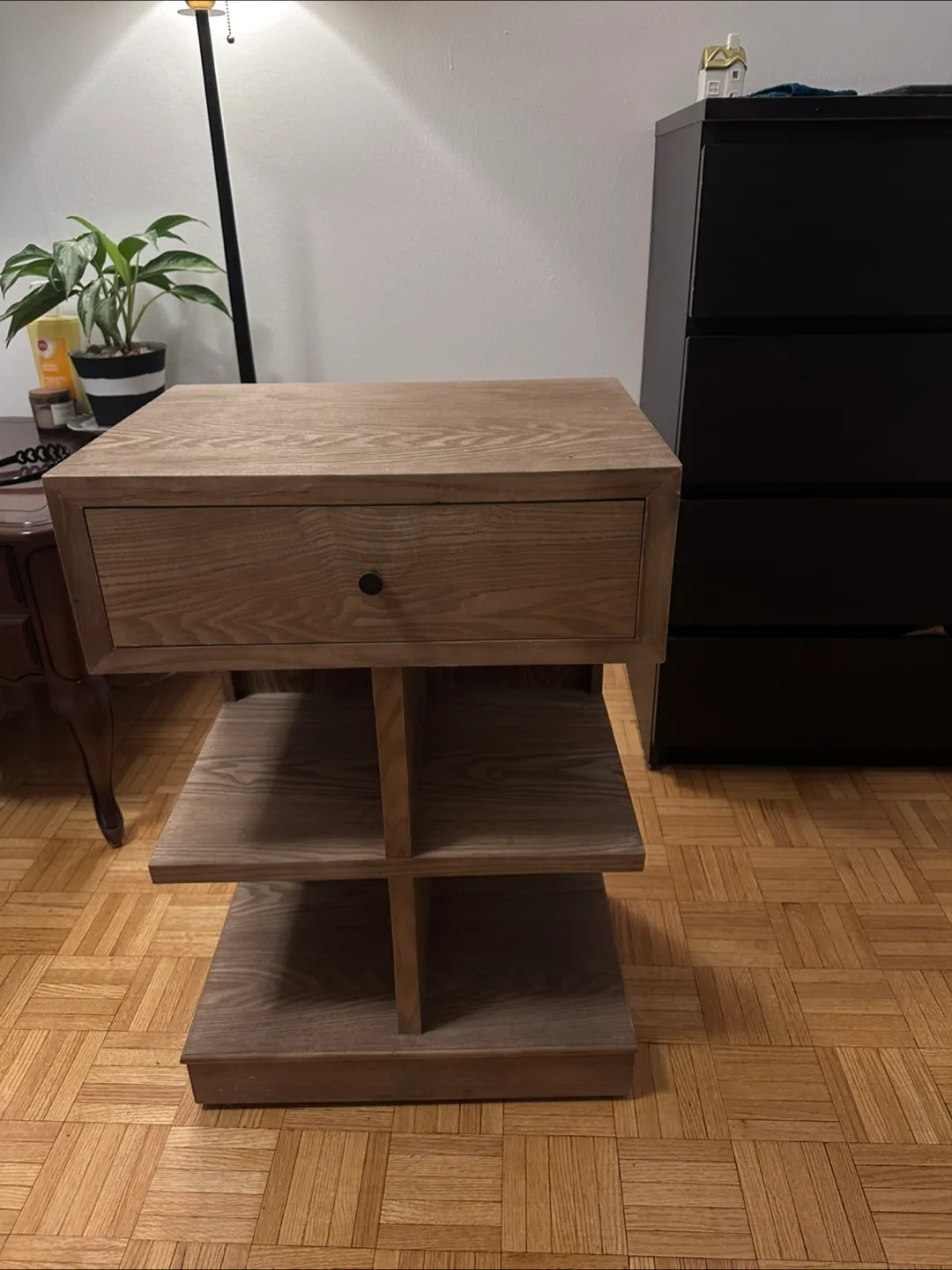 Wood Nightstand with Drawer thumbnail