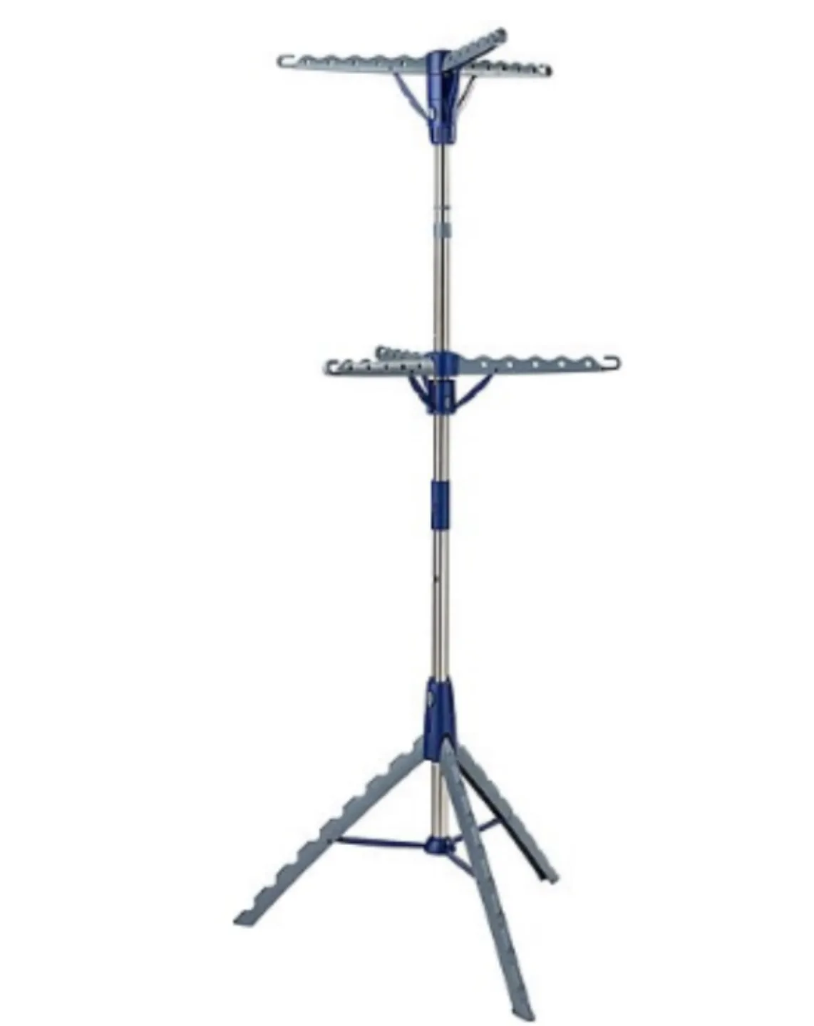 Clothes Drying Rack - Blue & Silver thumbnail