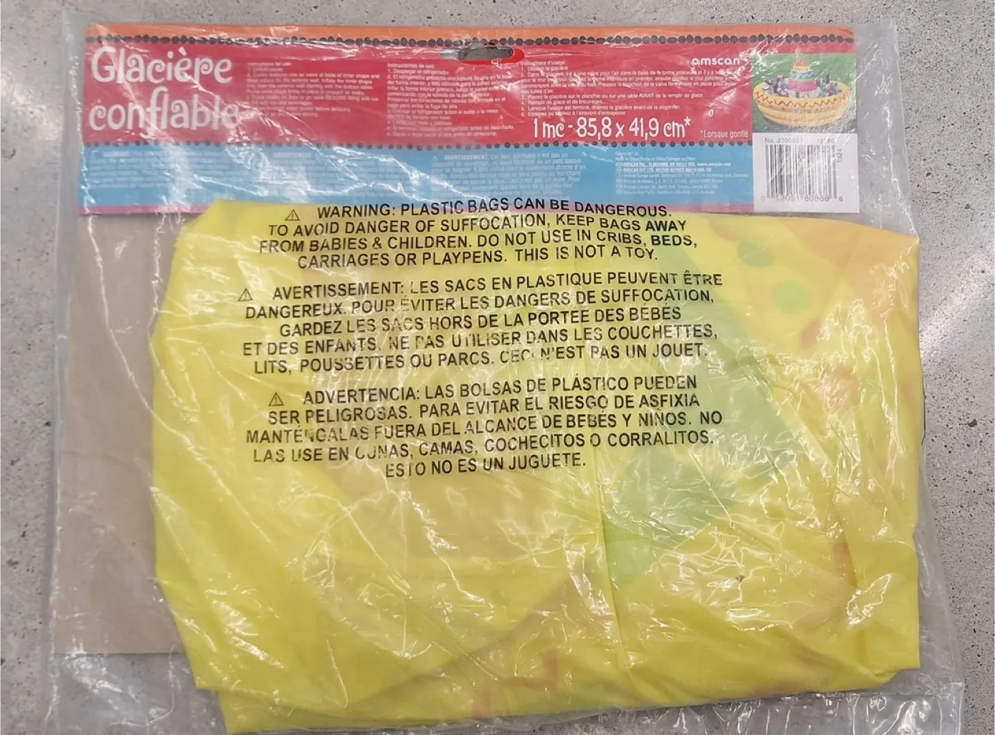 Amscan Fiesta Sombrero Inflatable Cooler - NEW image indicator(3)