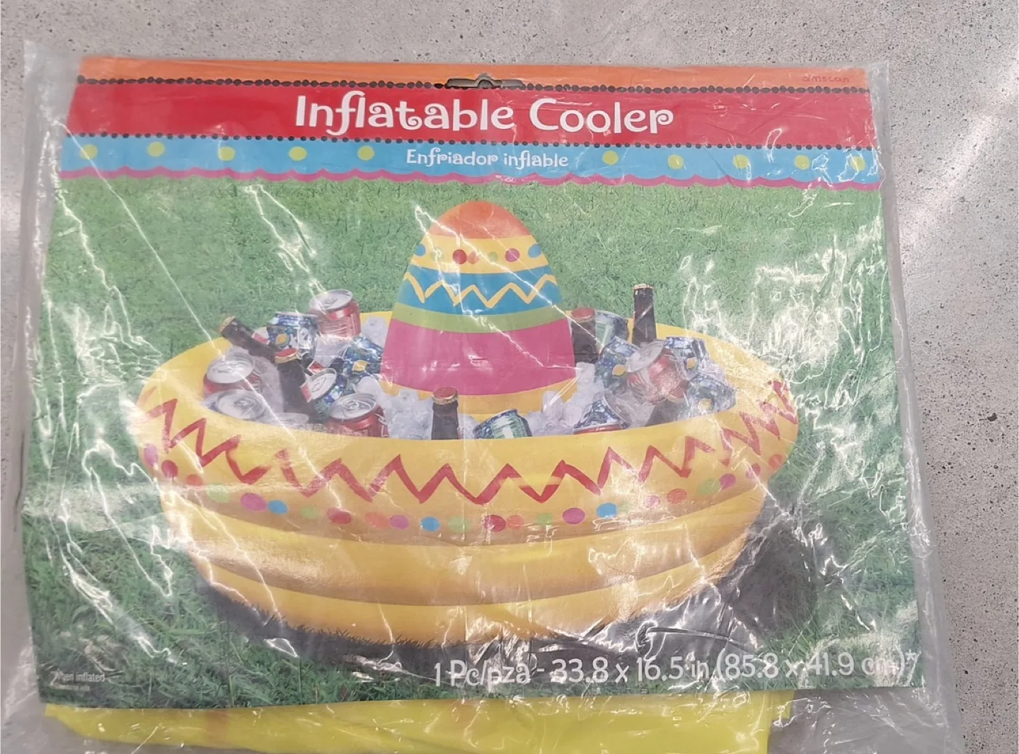 Amscan Fiesta Sombrero Inflatable Cooler - NEW image indicator(2)