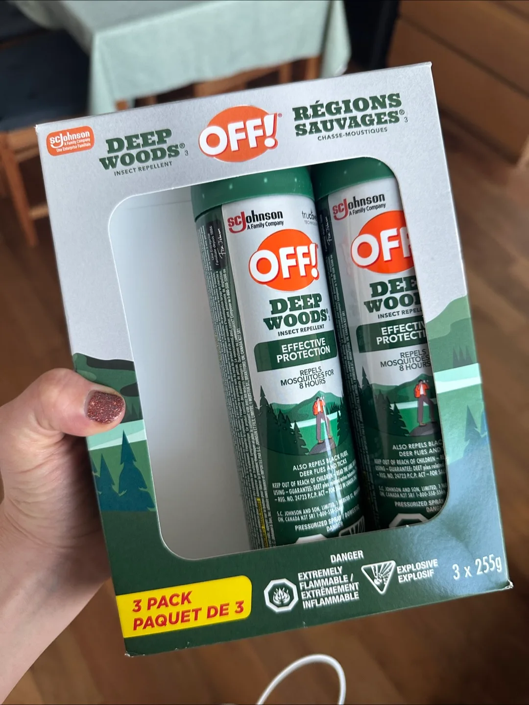 2 sprays of Deep Woods insect repellent thumbnail