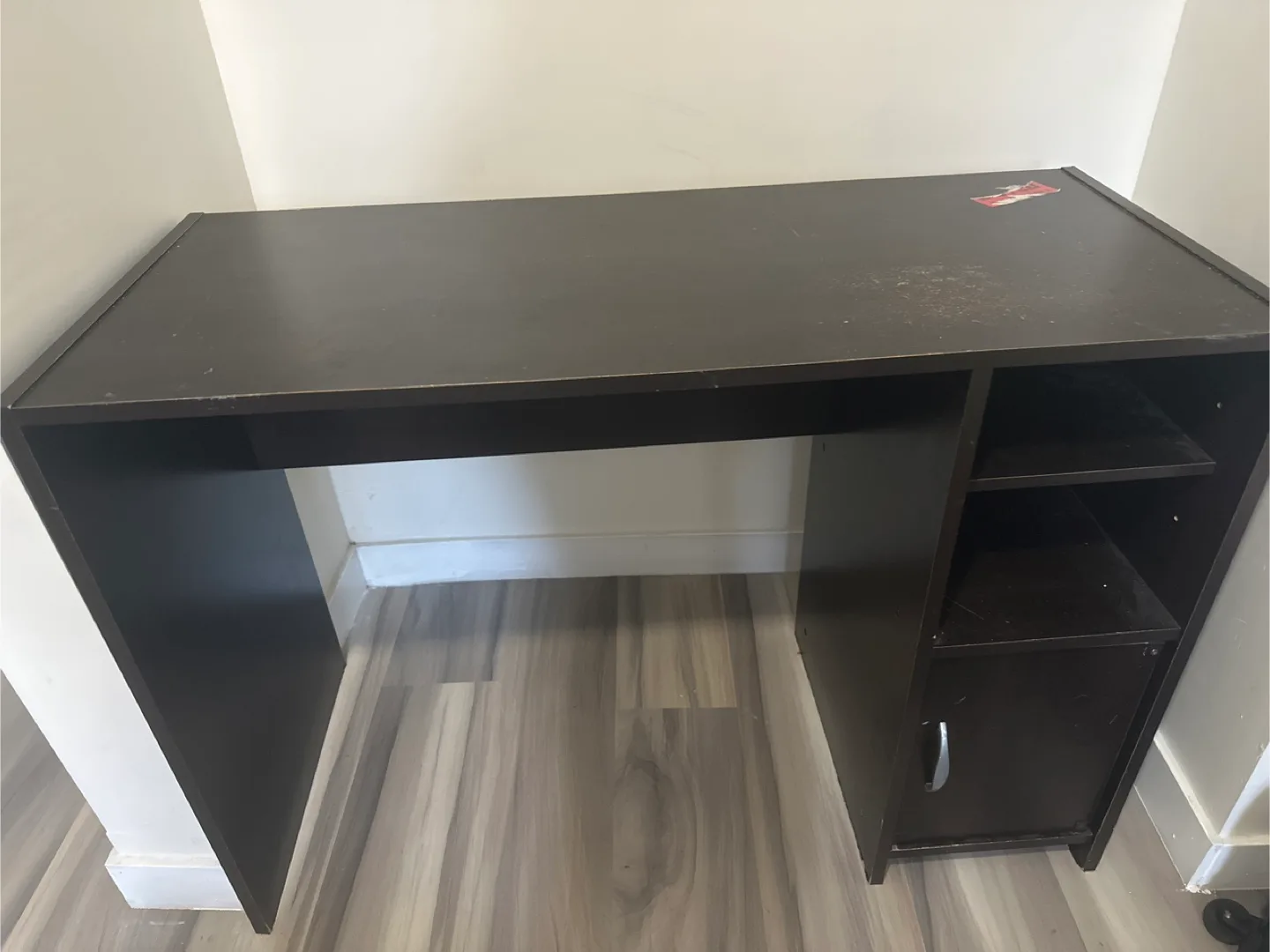 Dark Brown Desk with Storage thumbnail