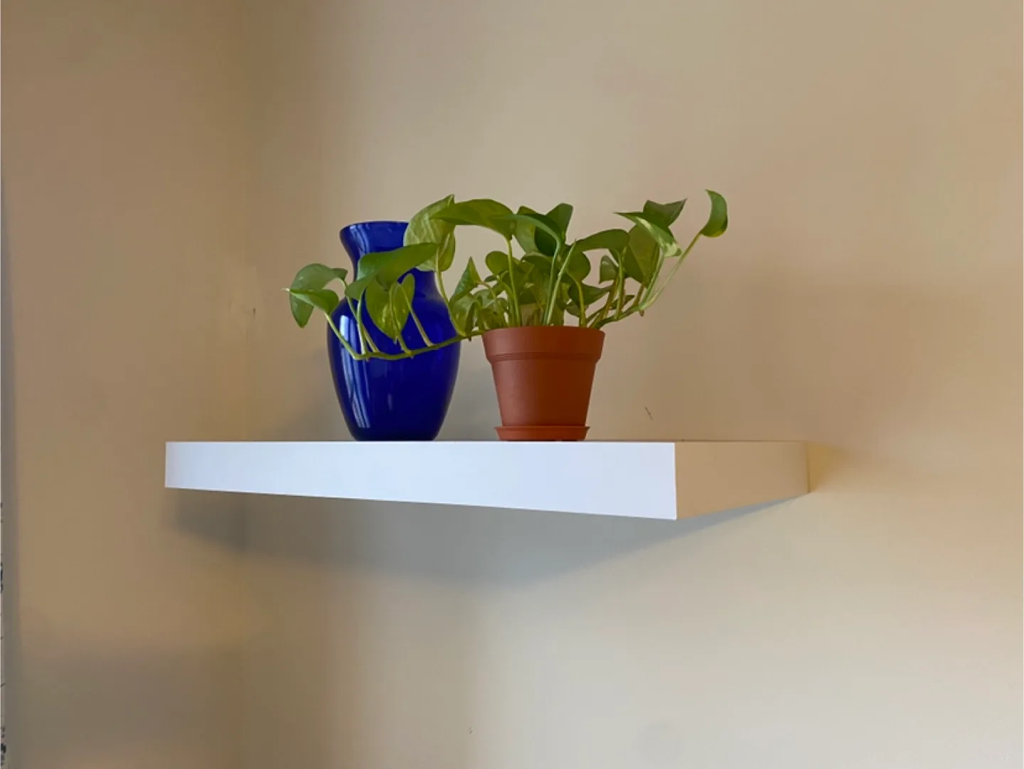 TWO White Floating Wall Shelves 24 inches thumbnail