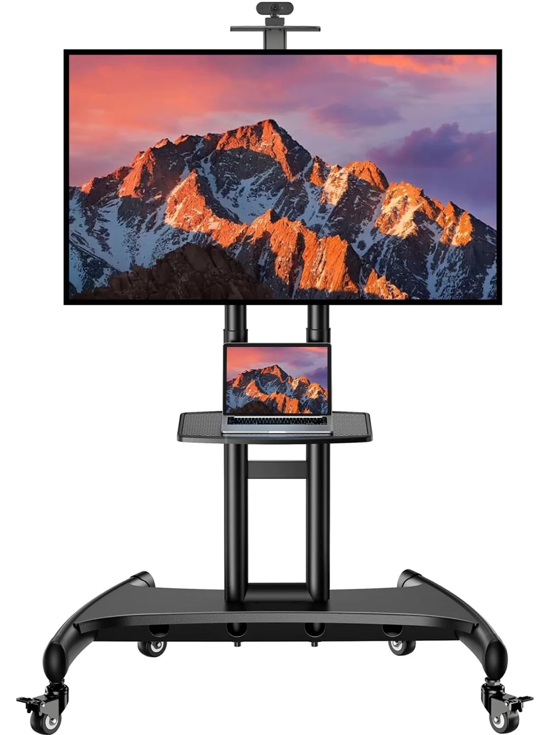PERLESMITH Outdoor TV Stand with Wheels,Rolling/Mobile TV Cart thumbnail