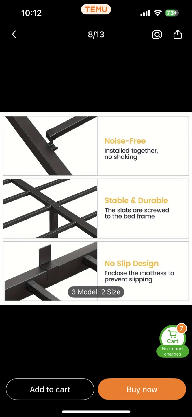 Twin Bed Frame -1 month old - photo 5
