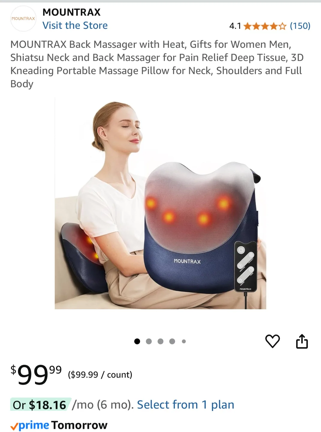 Mountrax Back Massager with Heat thumbnail