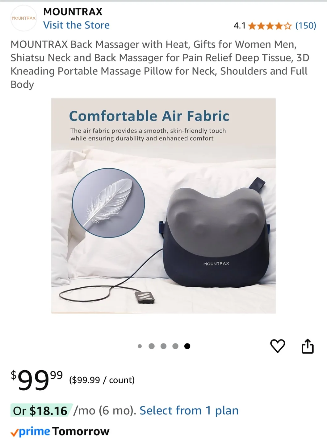 Mountrax Back Massager with Heat image indicator(4)