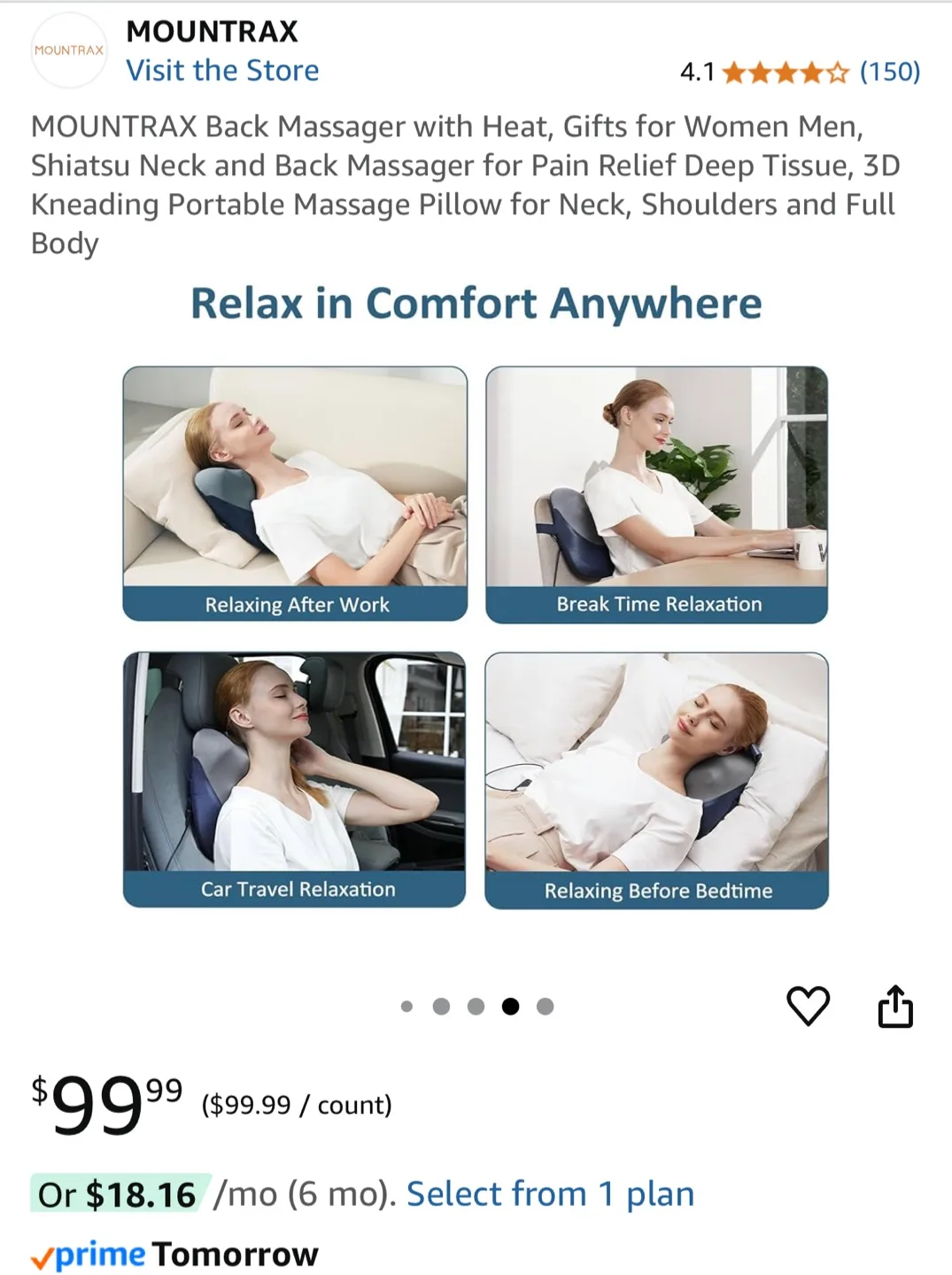 Mountrax Back Massager with Heat image indicator(3)