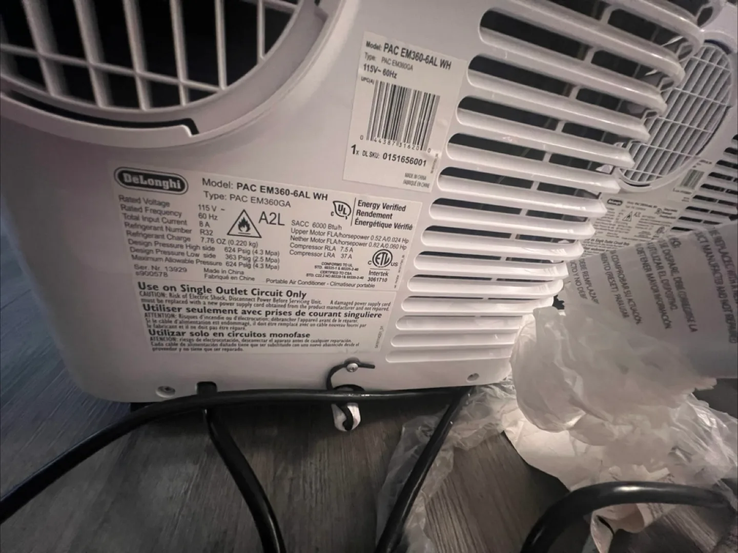 DeLonghi Pinguino Portable Air Conditioner image indicator(8)