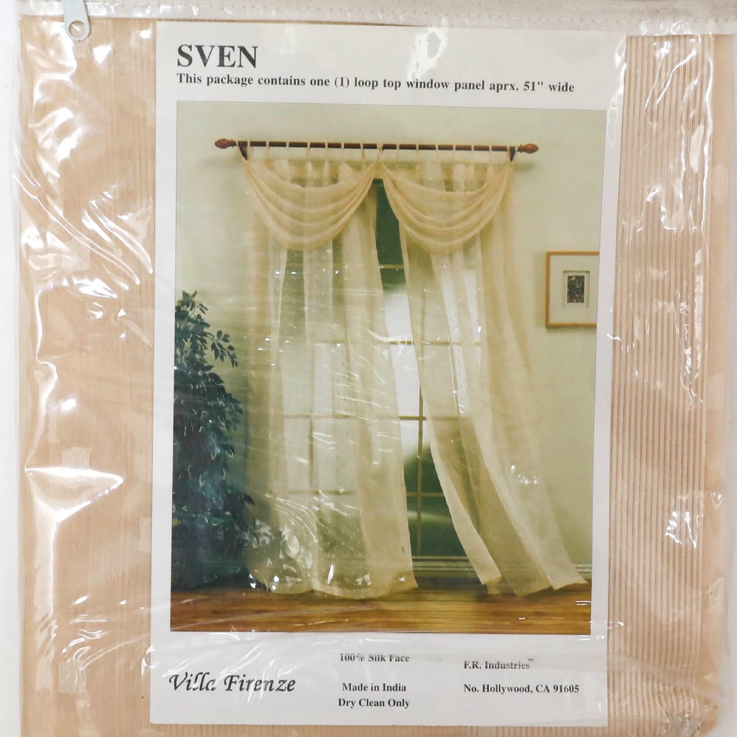 New Sven Loop Top Window Panel Mesh Curtain Sheer Cream 51 in - photo 2