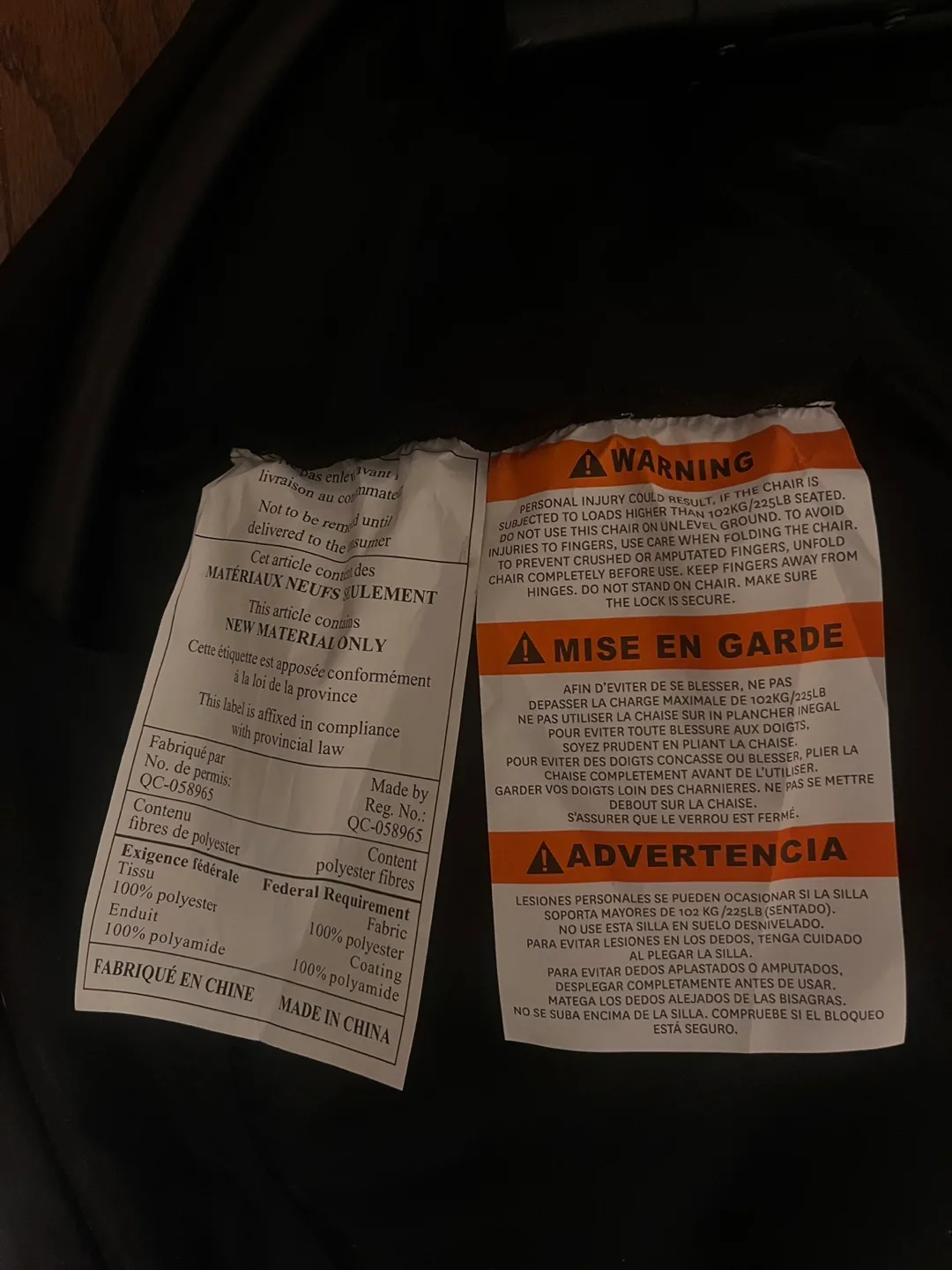 Black Foldable Chair image indicator(6)