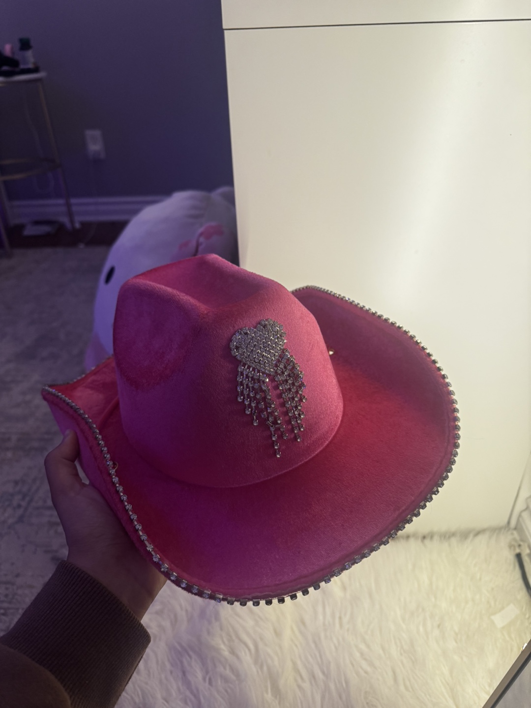 Pink Cowboy Hat with Rhinestones