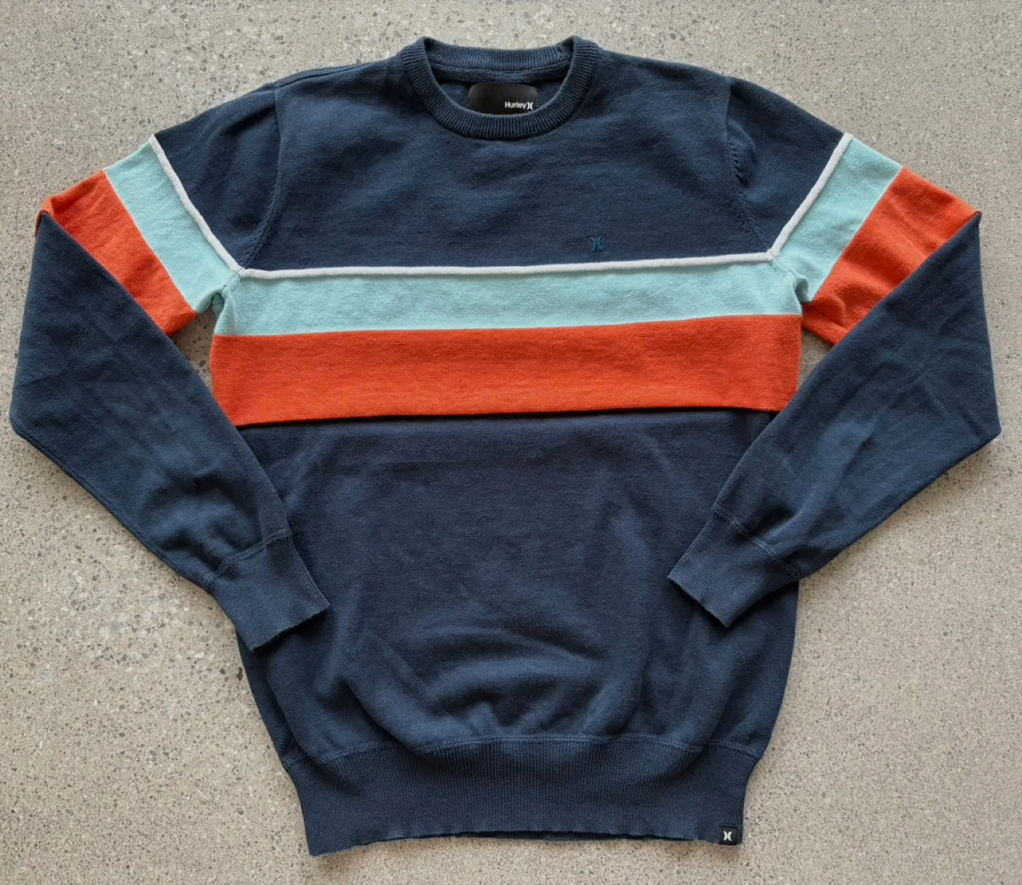 Hurley Striped Crew Neck Long Sleeve Shirt Small thumbnail
