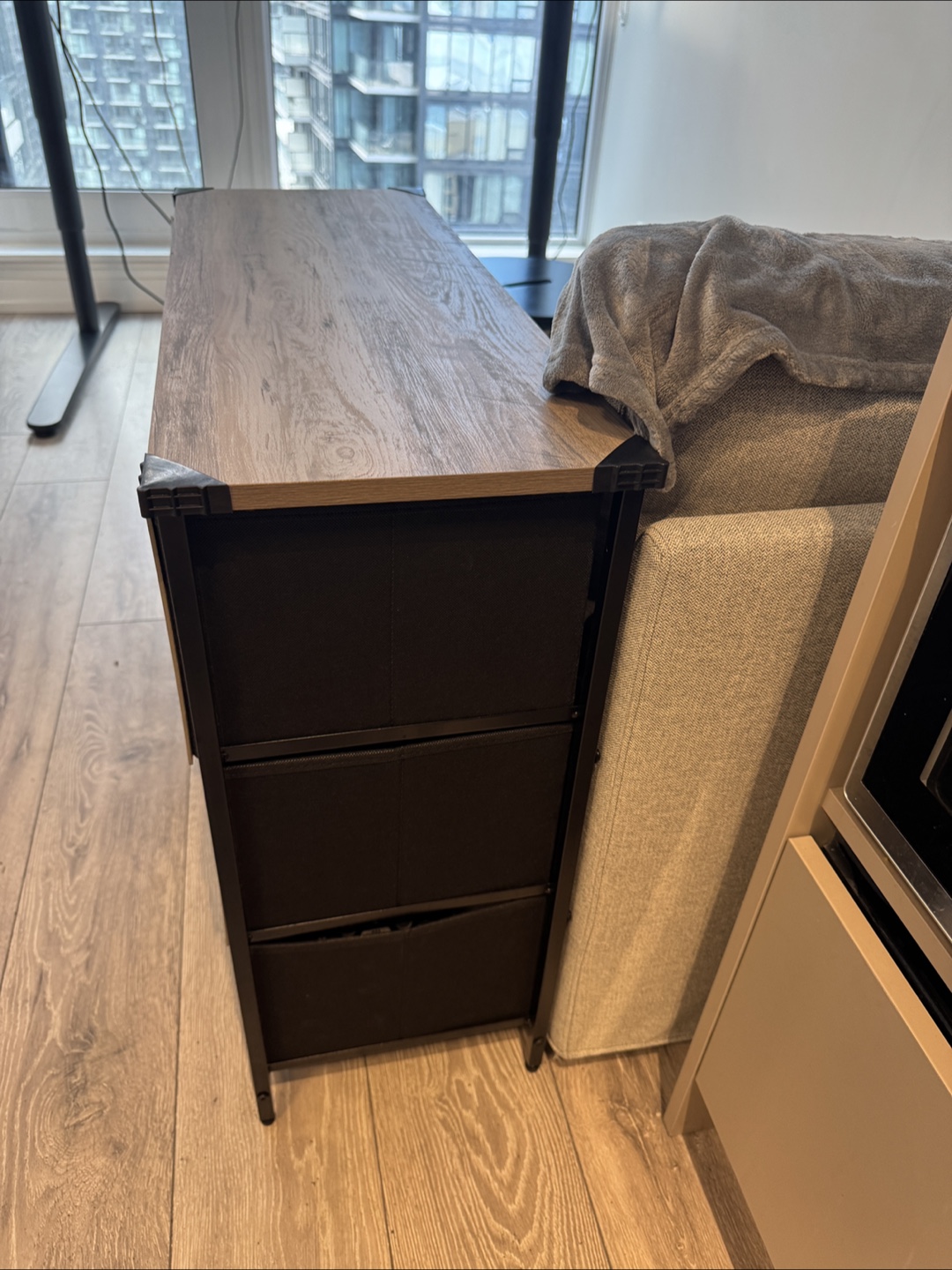 Wood Dresser with Black Frame - photo 2