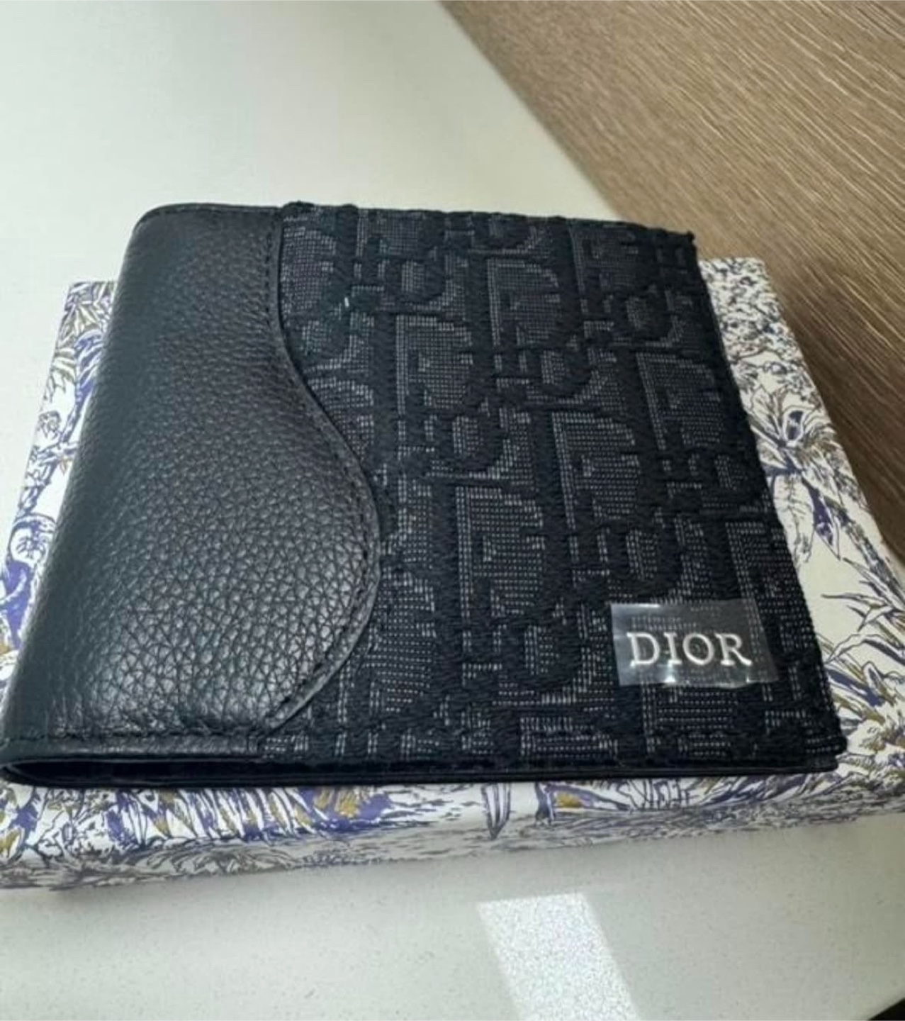 Dior Black Leather Wallet with Box