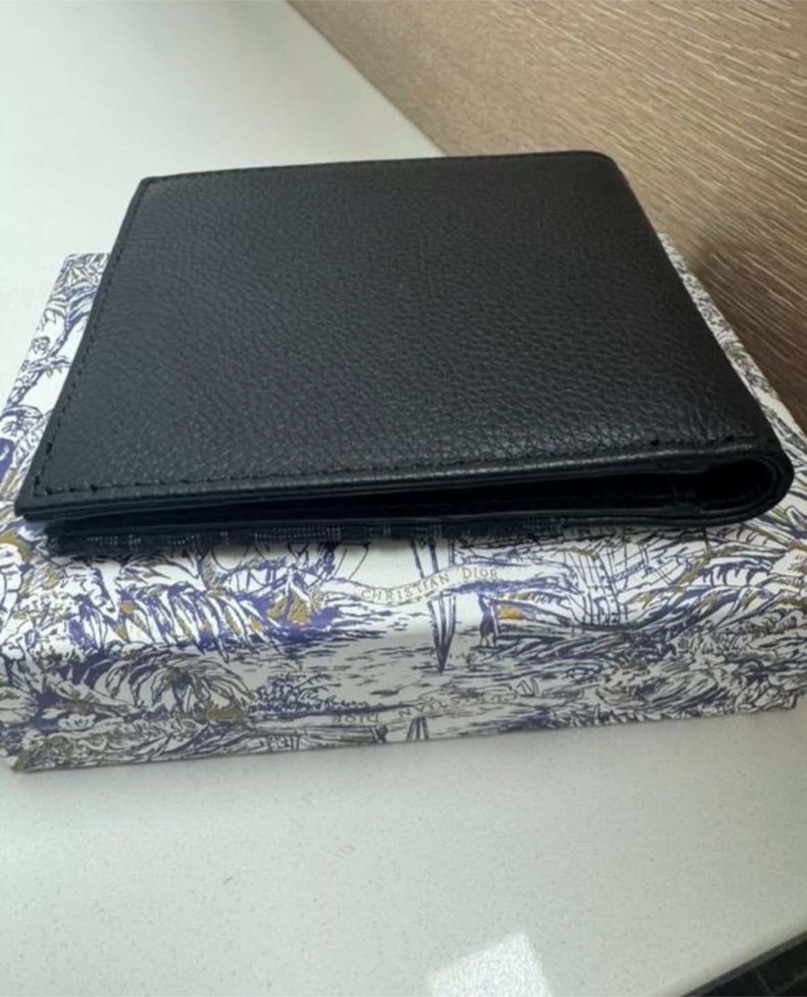 Dior Black Leather Wallet with Box - photo 3